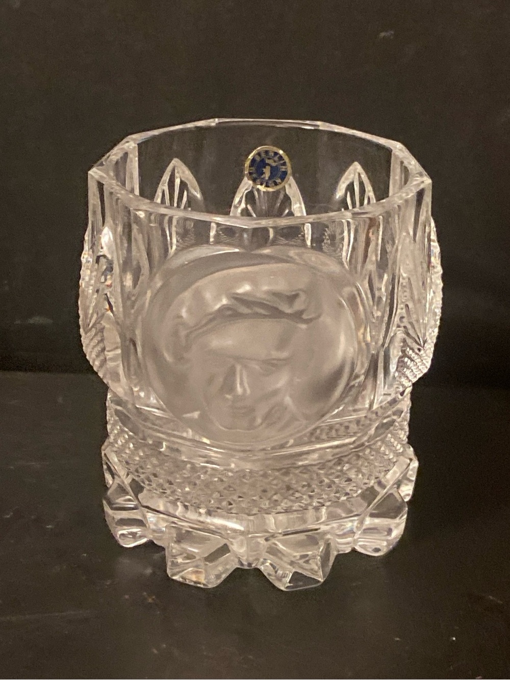 Vintage Berlin Design "Old Masters of Music" Bach  Heavy Glass Goblet Cup